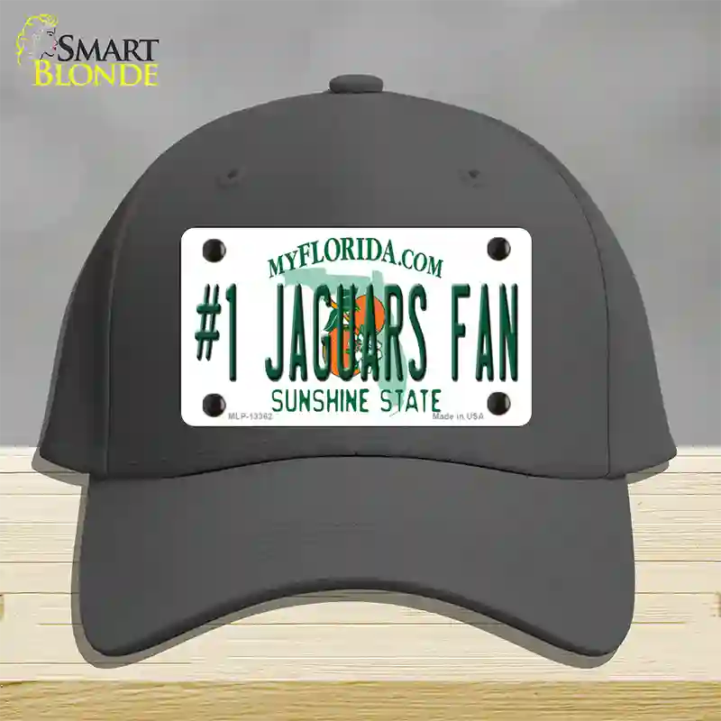 Number 1 Jaguars Fan Novelty License Plate Hat Tag Cotton / Charcoal