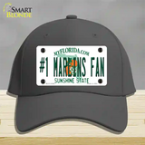 Number 1 Marlins Fan Novelty License Plate Hat Tag Cotton / Charcoal