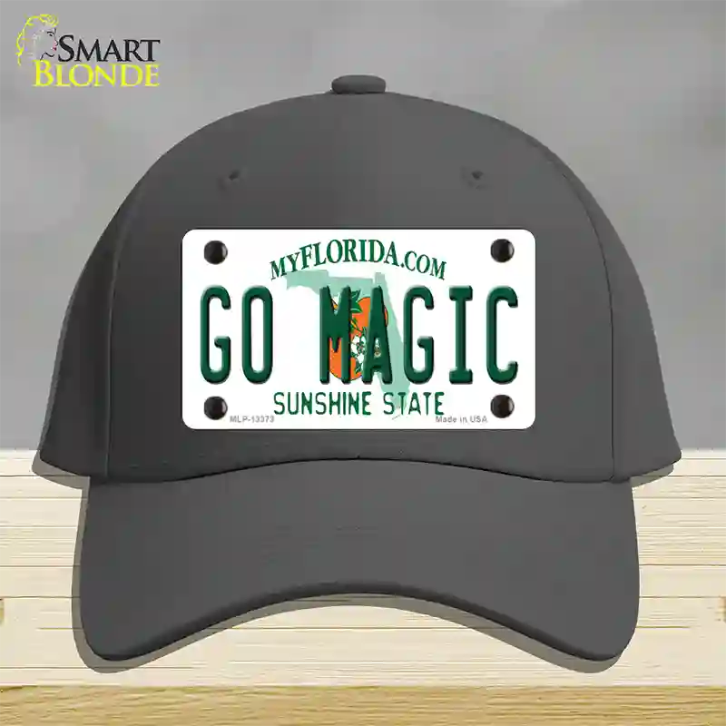 Go Magic Novelty License Plate Hat Tag Cotton / Charcoal