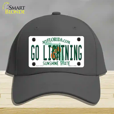 Go Lightning Novelty License Plate Hat Tag Cotton / Charcoal