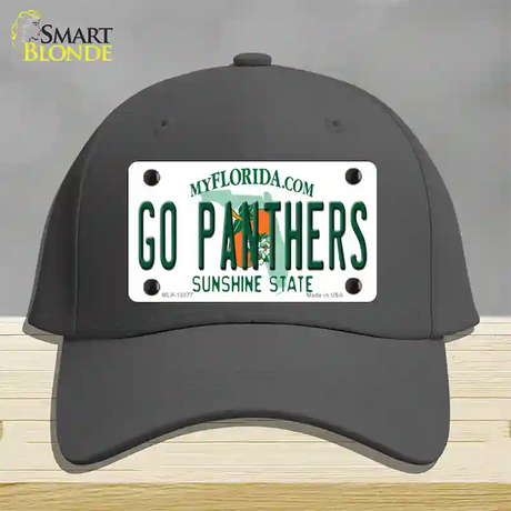 Go Panthers Novelty License Plate Hat Tag Cotton / Charcoal