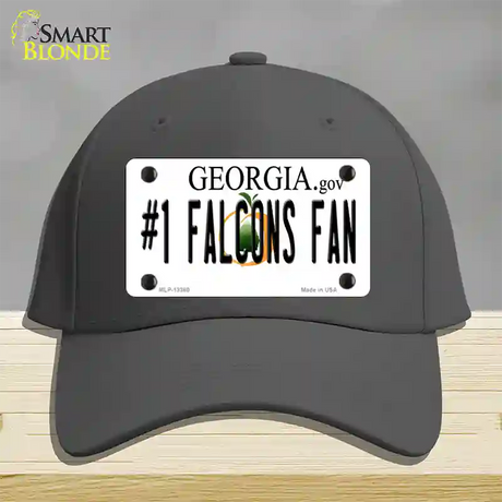 Number 1 Falcons Fan Novelty License Plate Hat Tag Cotton / Charcoal