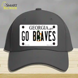 Go Braves Novelty License Plate Hat Tag Cotton / Charcoal