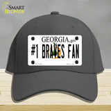 Number 1 Braves Fan Novelty License Plate Hat Tag Cotton / Charcoal