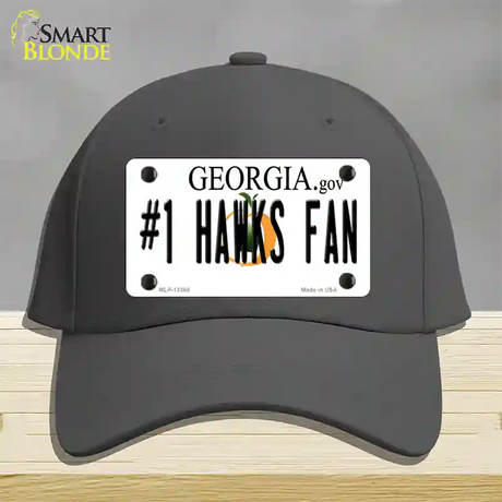 Number 1 Hawks Fan Novelty License Plate Hat Tag Cotton / Charcoal