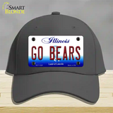 Go Bears Novelty License Plate Hat Tag Cotton / Charcoal