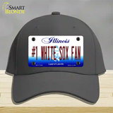 Number 1 White Sox Fan Novelty License Plate Hat Tag Cotton / Charcoal