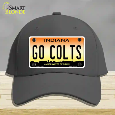 Go Colts Novelty License Plate Hat Tag Cotton / Charcoal