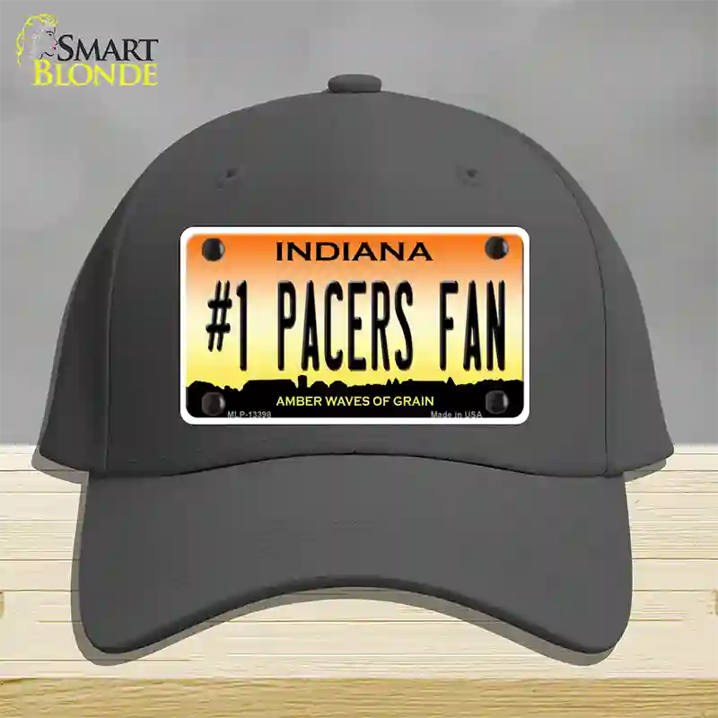 Number 1 Pacers Fan Novelty License Plate Hat Tag Cotton / Charcoal