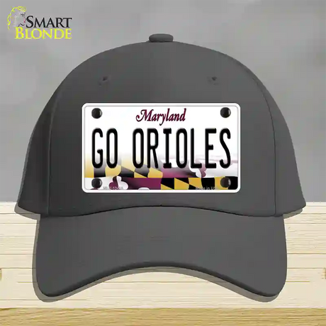 Go Orioles Novelty License Plate Hat Tag Cotton / Charcoal