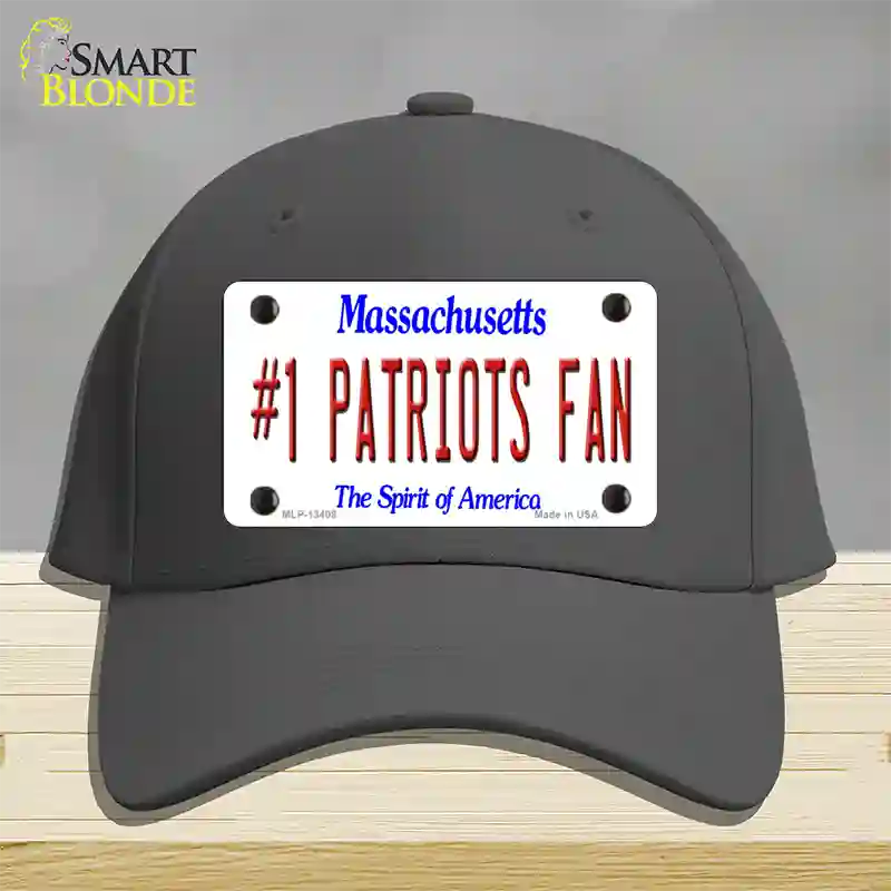 Number 1 Patriots Fan Novelty License Plate Hat Tag Cotton / Charcoal