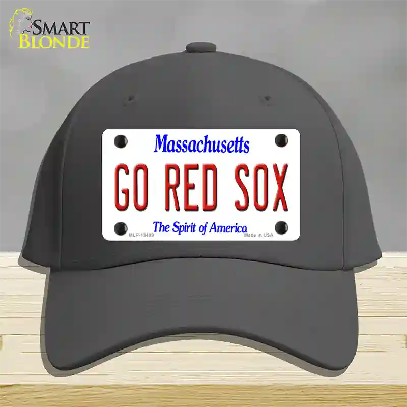 Go Red Sox Novelty License Plate Hat Tag Cotton / Charcoal