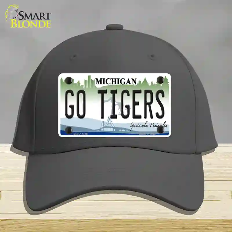 Go Tigers Novelty License Plate Hat Tag Cotton / Charcoal