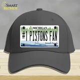 Number 1 Pistons Fan Novelty License Plate Hat Tag Cotton / Charcoal