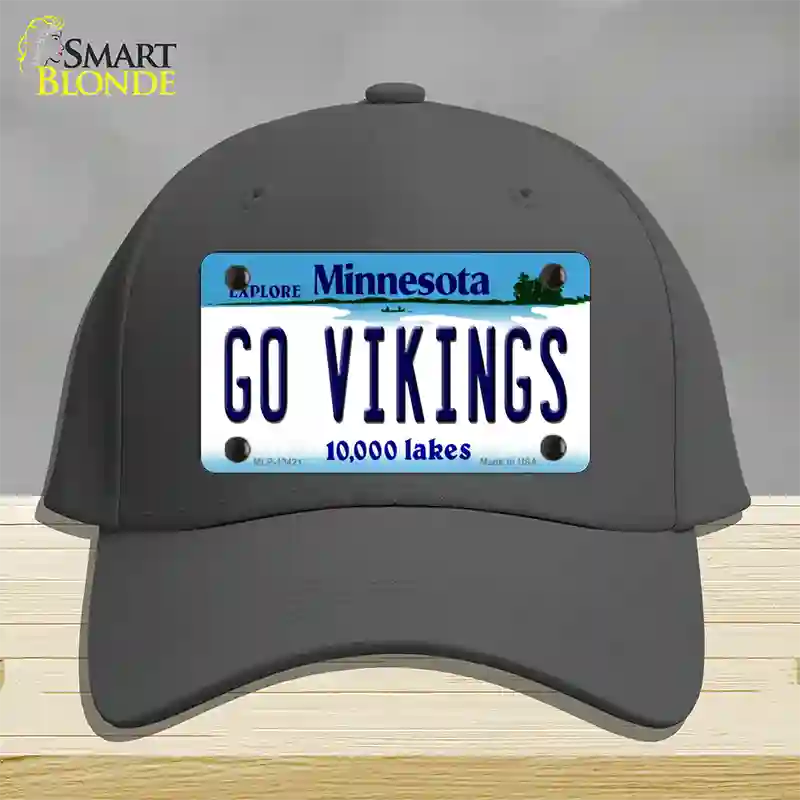 Go Vikings Novelty License Plate Hat Tag Cotton / Charcoal