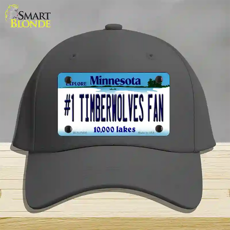 Number 1 Timberwolves Fan Novelty License Plate Hat Tag Cotton / Charcoal