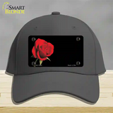 Rose Offset Novelty License Plate Hat Cotton / Charcoal