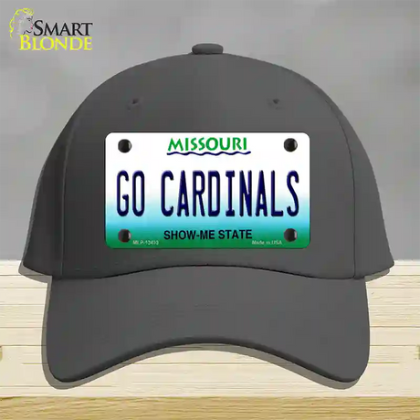 Missouri Plate Go Cardinals Novelty License Plate Hat Tag Cotton / Charcoal