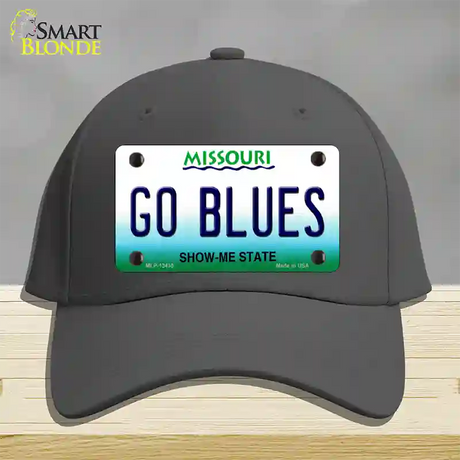 Go Blues Novelty License Plate Hat Tag Cotton / Charcoal