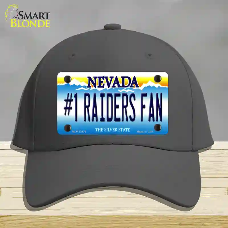 Number 1 Raiders Fan Nevada Novelty License Plate Hat Tag Cotton / Charcoal