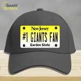 New Jersey Number 1 Giants Fan Novelty License Plate Hat Tag Cotton / Charcoal