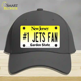 Number 1 Jets Fan Novelty License Plate Hat Tag Cotton / Charcoal