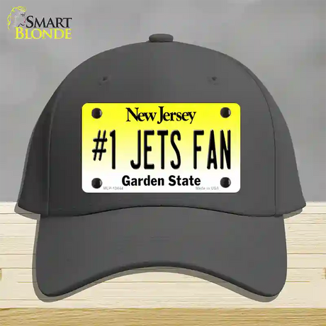 Number 1 Jets Fan Novelty License Plate Hat Tag Cotton / Charcoal