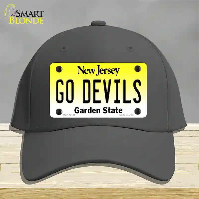 Go Devils Novelty License Plate Hat Tag Cotton / Charcoal