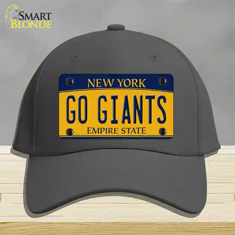 New York Go Giants Novelty License Plate Hat Tag Cotton / Charcoal