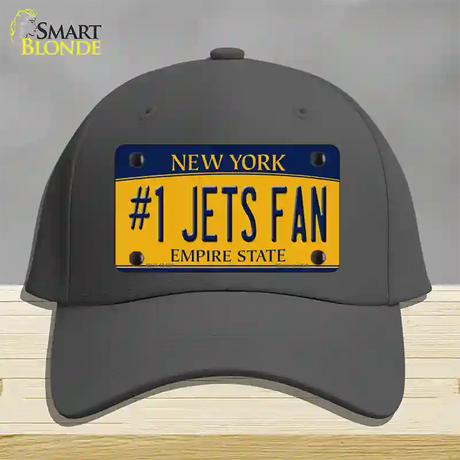 Number 1 Jets Fan New York Novelty License Plate Hat Tag Cotton / Charcoal