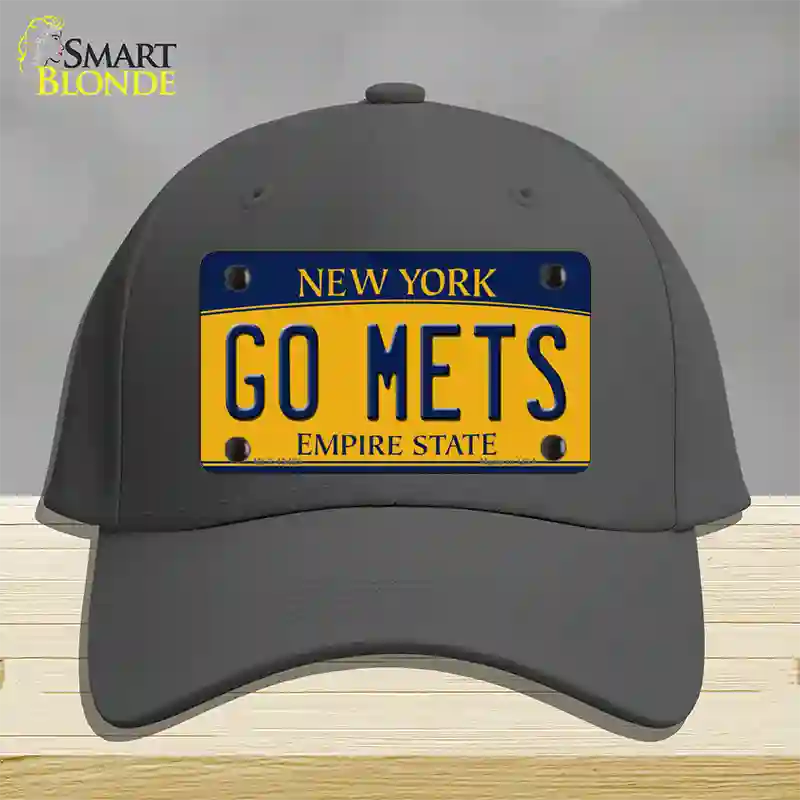 Go Mets Novelty License Plate Hat Tag Cotton / Charcoal