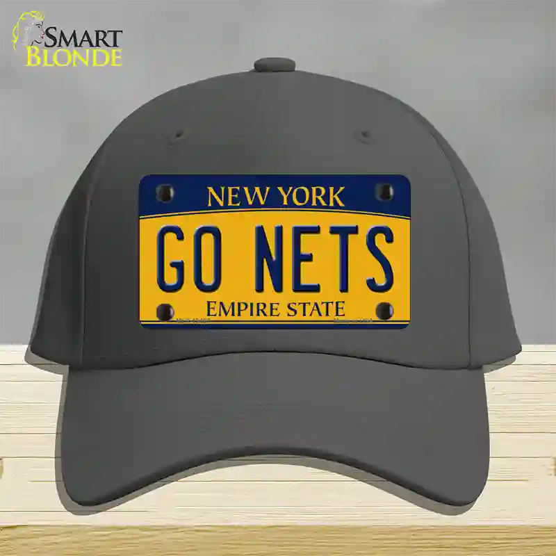 Go Nets Novelty License Plate Hat Tag Cotton / Charcoal