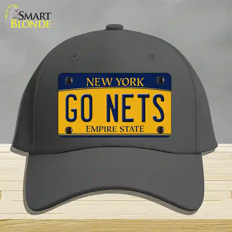 Go Nets Novelty License Plate Hat Tag Cotton / Charcoal