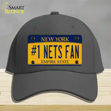 Number 1 Nets Fan Novelty License Plate Hat Tag Cotton / Charcoal