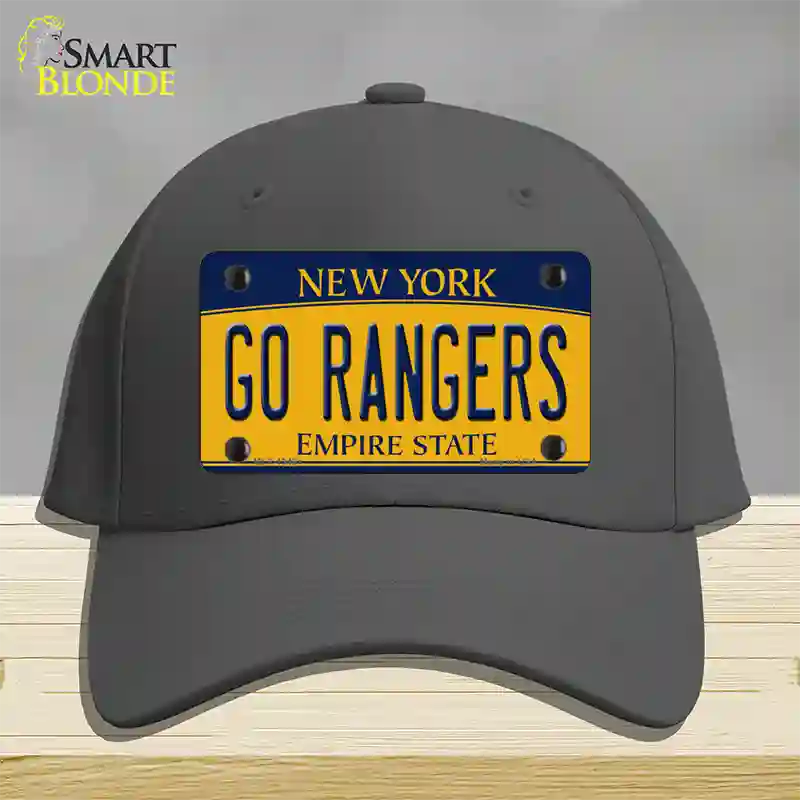 Go Rangers Novelty License Plate Hat Tag Cotton / Charcoal