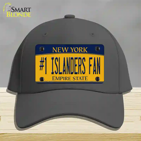 Number 1 Islanders Fan Novelty License Plate Hat Tag Cotton / Charcoal