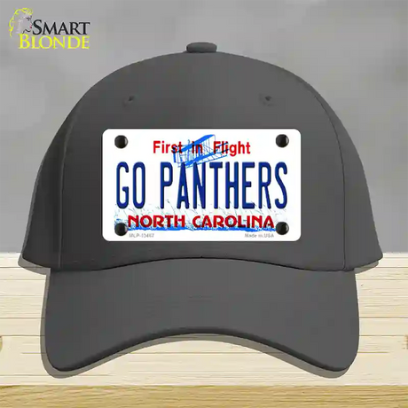 Go Panthers North Carolina Novelty License Plate Hat Tag Cotton / Charcoal