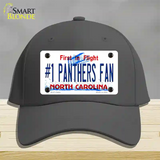 Number 1 Panthers Fan NC Novelty License Plate Hat Tag Cotton / Charcoal