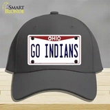 Go Indians Novelty License Plate Hat Tag Cotton / Charcoal