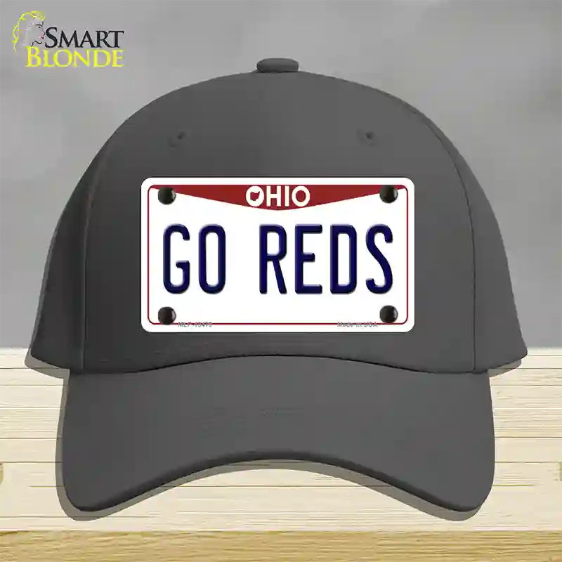 Go Reds Novelty License Plate Hat Tag Cotton / Charcoal