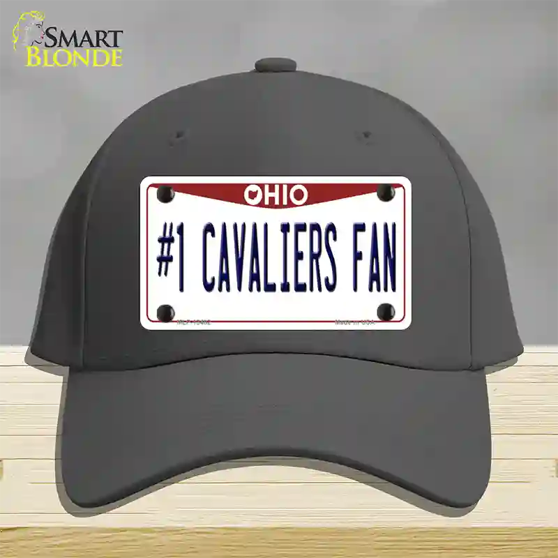 Number 1 Cavaliers Fan Novelty License Plate Hat Tag Cotton / Charcoal