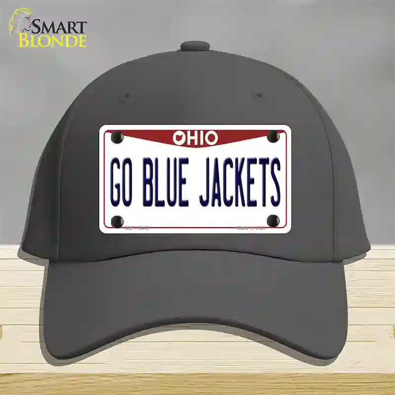 Go Blue Jackets Novelty License Plate Hat Tag Cotton / Charcoal