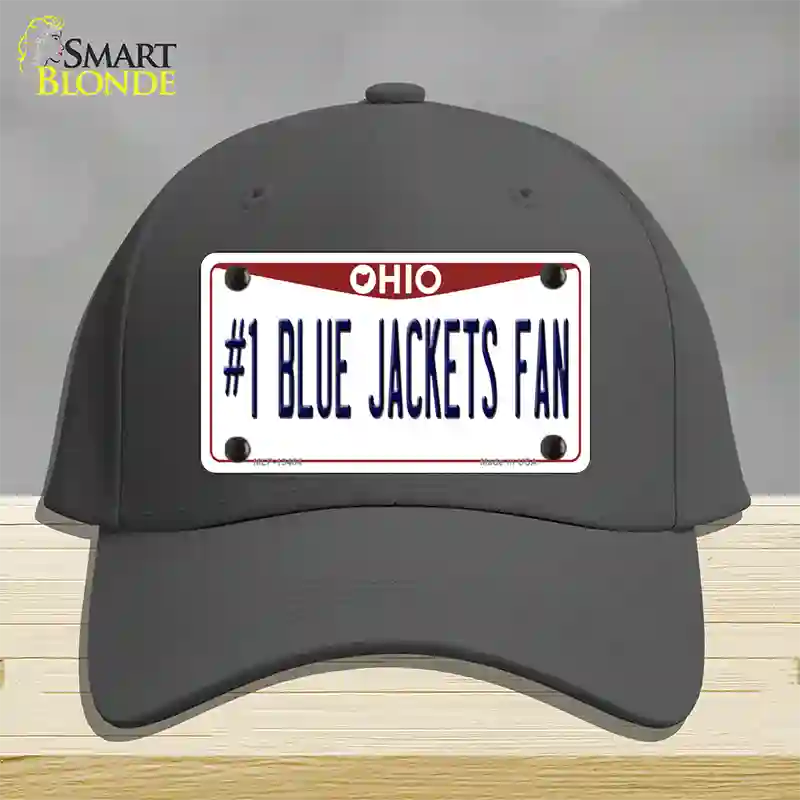 Number 1 Blue Jackets Fan Novelty License Plate Hat Tag Cotton / Charcoal