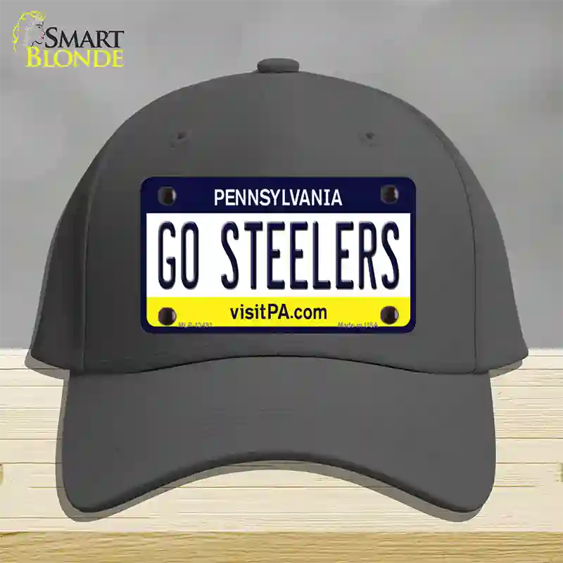 Go Steelers Novelty License Plate Hat Tag Cotton / Charcoal