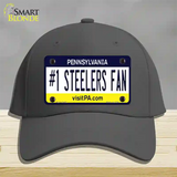 Number 1 Steelers Fan Novelty License Plate Hat Tag Cotton / Charcoal