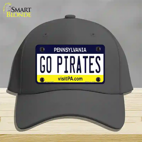 Go Pirates Novelty License Plate Hat Tag Cotton / Charcoal