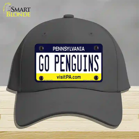 Go Penguins Novelty License Plate Hat Tag Cotton / Charcoal