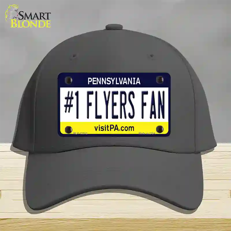 Number 1 Flyers Fan Novelty License Plate Hat Tag Cotton / Charcoal