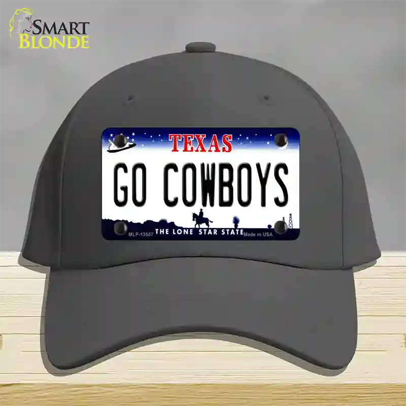 Go Cowboys Novelty License Plate Hat Tag Cotton / Charcoal