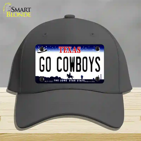 Go Cowboys Novelty License Plate Hat Tag Cotton / Charcoal